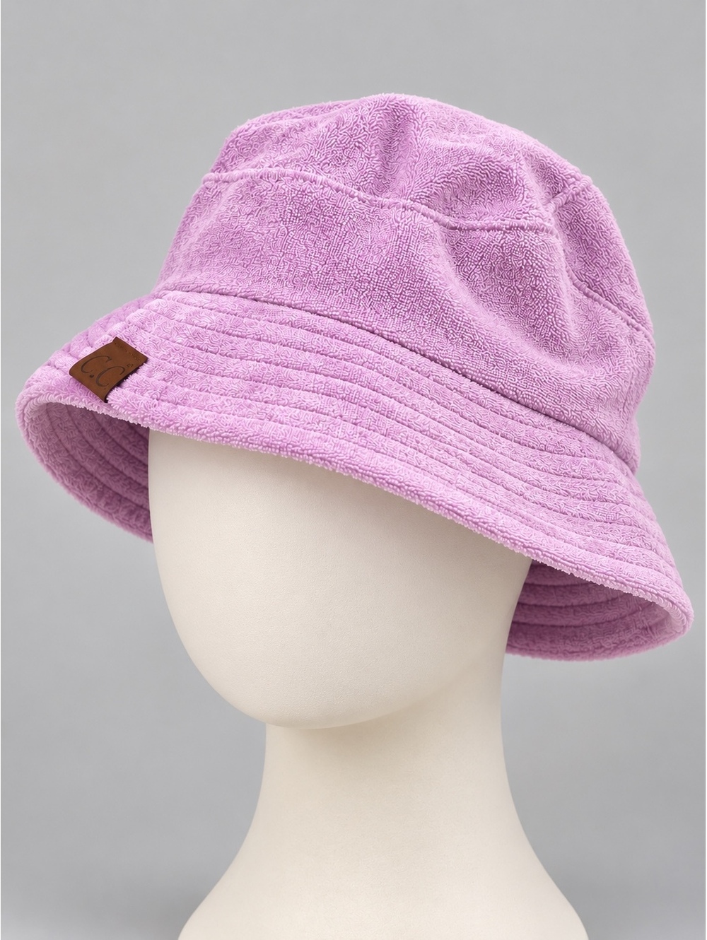 C.C New York Lavender Terry Cloth Bucket Hat with UPF 50+